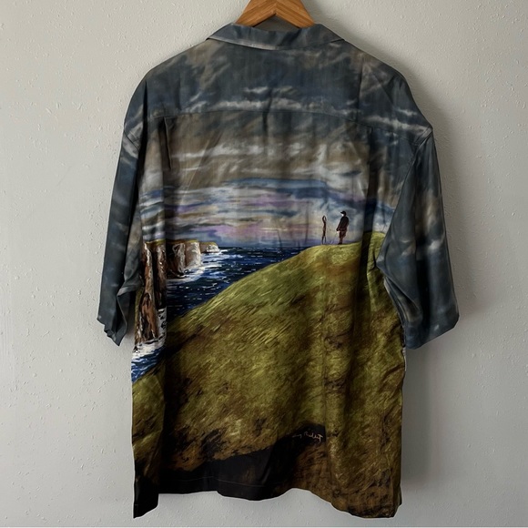 Guy Buffet Silk Golf Button Front Shirt Size Large - Picture 10 of 10